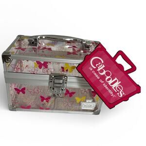 Caboodle Pink Butterfly Container NWT